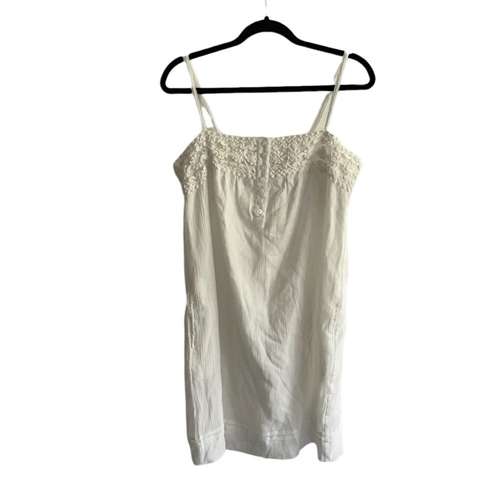 DEX Sleeveless Mini Dress Embroidery Cream M